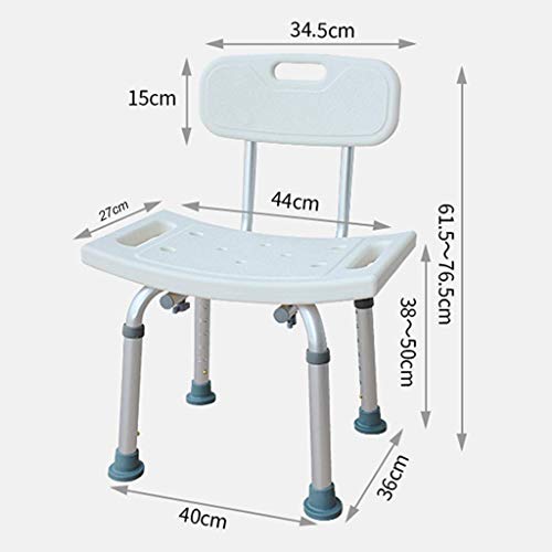 ZYLZL Shower Chair,Pregnant Woman Bath Stool with Backrest Anti-Slip Padding ...