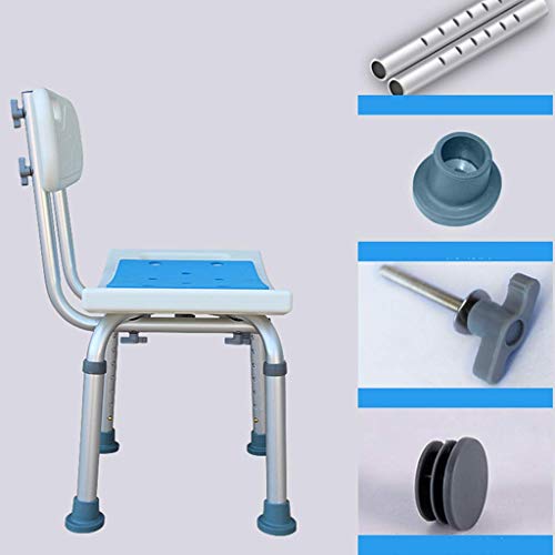 ZYLZL Shower Chair,Pregnant Woman Bath Stool with Backrest Anti-Slip Padding ...