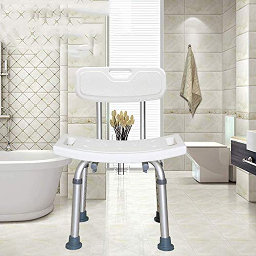 ZYLZL Shower Chair,Pregnant Woman Bath Stool with Backrest Anti-Slip Padding ...