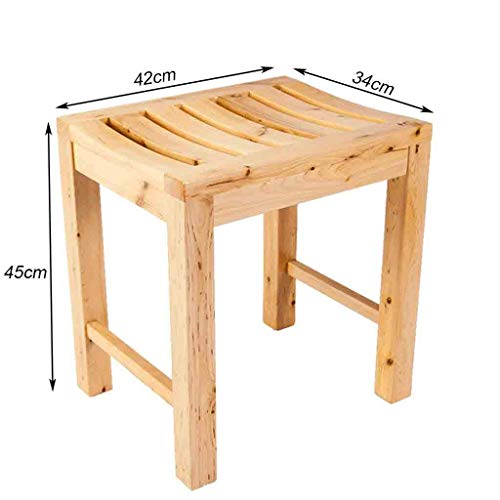 ZYLZL Shower Chair,Wood Shower Seat Bench Ergonomic Bathtub Chair Bathroom Co...