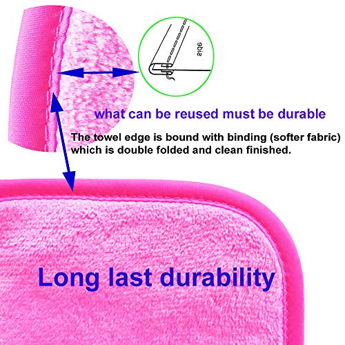 Makeup Remover Towel (6 Pack), Reusable Microfiber Makeup Remover Cloth Remov...