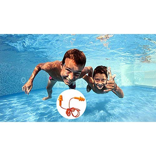 6 Pair Reusable Silicone Ear Plugs, Waterproof, Ultra Comfortable Noise Reduc...