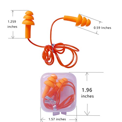 6 Pair Reusable Silicone Ear Plugs, Waterproof, Ultra Comfortable Noise Reduc...