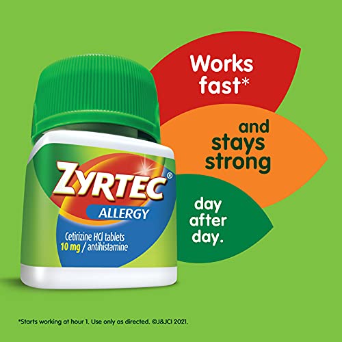 Zyrtec 24 Hour Allergy Relief Tablets, Antihistamine Allergy Medicine with 10...