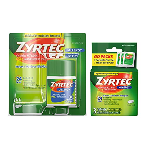 Zyrtec 24 Hour Allergy Relief Tablets, Antihistamine Allergy Medicine with 10...