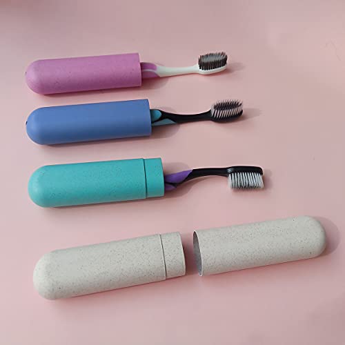4 Pack Travel Toothbrush Case, Holder Toothbrush Travel Containers for Trip H...