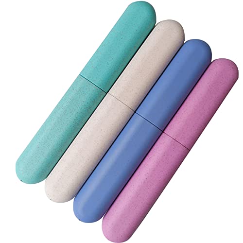 4 Pack Travel Toothbrush Case, Holder Toothbrush Travel Containers for Trip H...