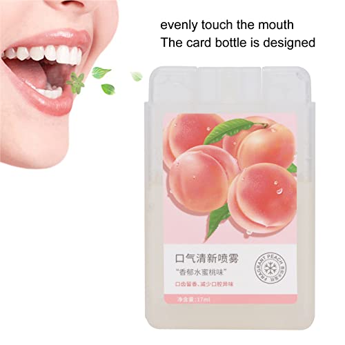 Peach Oral Spray, High Fogging Portable 24 Hour Oral Rinse Breath ener,Long L...