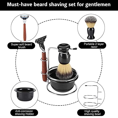 Shaving Brush Set, Shaving Brush Stand Holder and Soap Bowl Mug Set, Razor Br...
