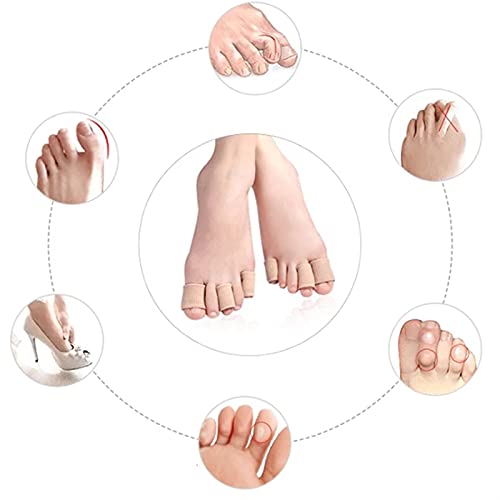 ZYYYWW Toe Separators, Silicone Fabric Finger Toe Protector Separator Soft Pe...