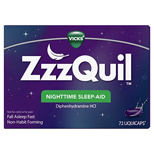 ZzzQuil, Nighttime Sleep Aid LiquiCaps, 25 mg Diphenhydramine HCl, No.1 Sleep...