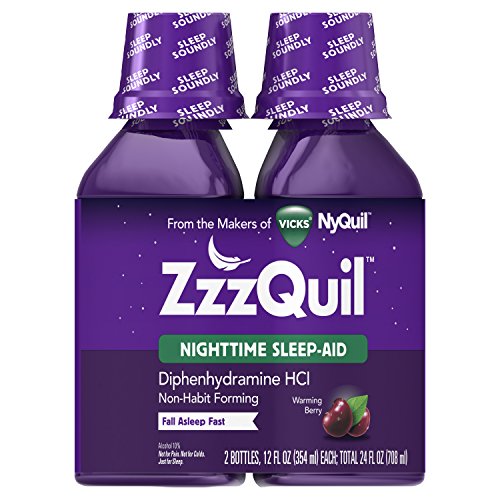 ZzzQuil, Nighttime Sleep Aid Liquid, 50 mg Diphenhydramine HCl, No.1 Sleep-Ai...