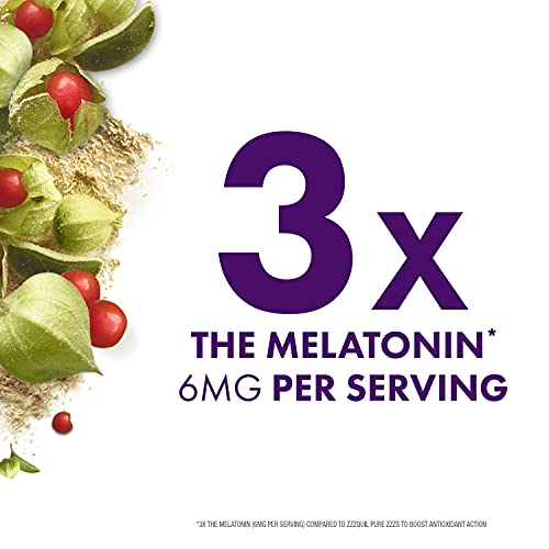ZzzQuil PURE Zzzs, Triple Action Gummy, 3x Melatonin Sleep-Aid with Ashwagand...