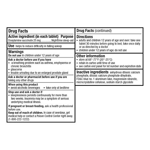 ZzzQuil Vicks Ultra Nighttime, Sleep Aid Tablets, Doxylamine Succinate, Adult...