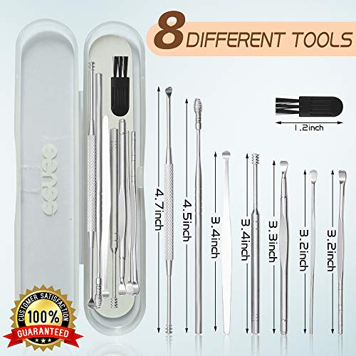 Öowl Ear Premium 14 Piece Ear Wax Removal Tool with LED Light - Ear Pick Clea...