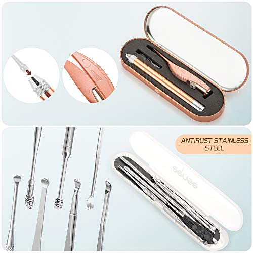 Öowl Ear Premium 14 Piece Ear Wax Removal Tool with LED Light - Ear Pick Clea...