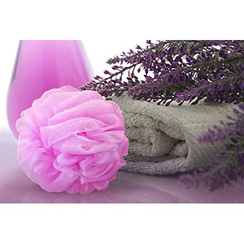 Loofah Bath Sponge 50g Set of 6 Pastel Colors by À La Paix - Soft Exfoliating...