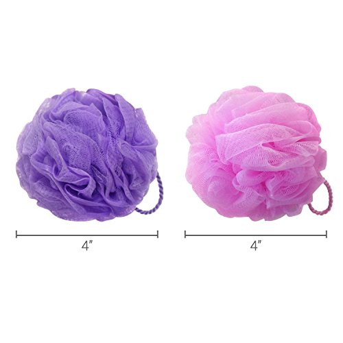 Loofah Bath Sponge 50g Set of 6 Pastel Colors by À La Paix - Soft Exfoliating...