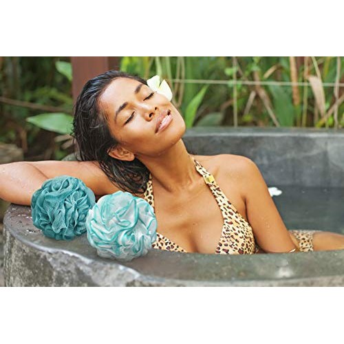 Loofah Bath Sponge XL 75g Set of 4 Ocean Colors by À La Paix - Soft Exfoliati...