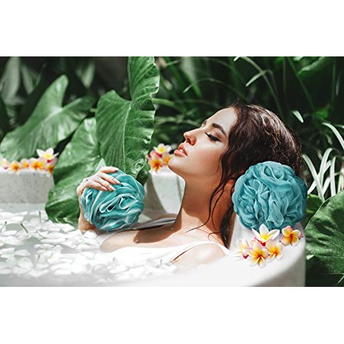 Loofah Bath Sponge XL 75g Set of 4 Ocean Colors by À La Paix - Soft Exfoliati...