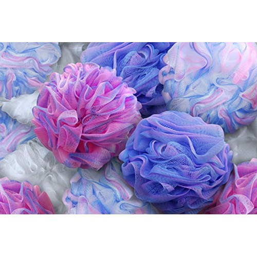 Loofah Bath Sponge XL 75g Set of 4 Pastel Colors by À La Paix - Soft Exfoliat...