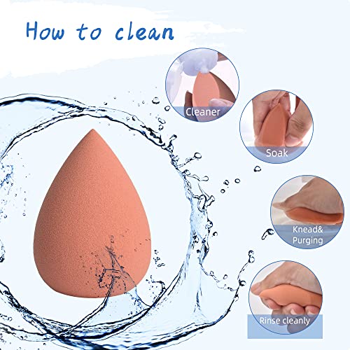 Beauty Blender Makeup Sponge Set Flawless for Liquid with Storage Box Pink