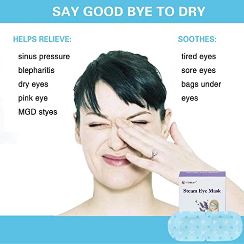10Pieces Health Care Steam Warm Eye Mask，Self Heating Gentle Eye Masks for D...