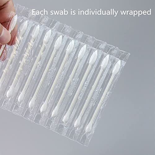 100 individually packaged cotton swabs clean sanitary Travel Portable double ...