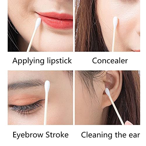 100 individually packaged cotton swabs clean sanitary Travel Portable double ...