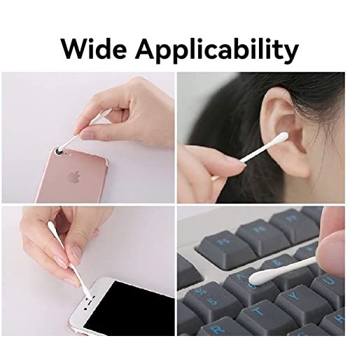 100 individually packaged cotton swabs clean sanitary Travel Portable double ...