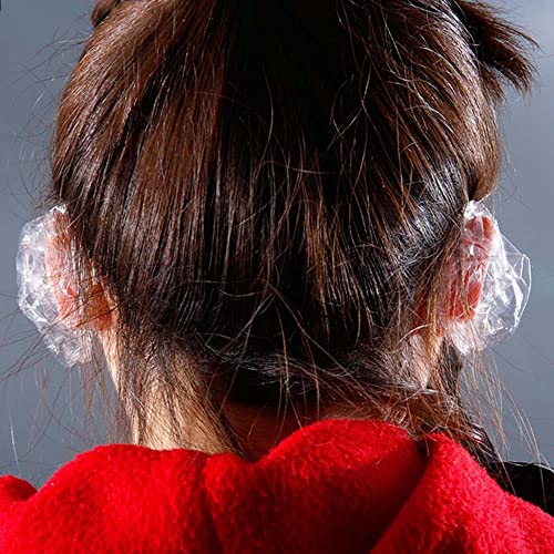 Clear Disposable Ear Protectors Waterproof Ear Covers for Hair Dye Shower Bat...