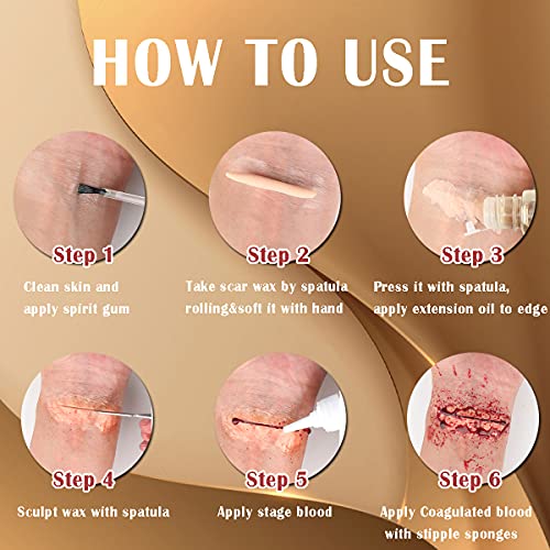 Depvision Cosmetics Modeling Scar Wax (3.53oz) with Double Ended Spatula for ...