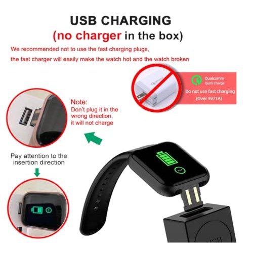 Smart Watch with Blood Pressure, Blood Oxygen Monitor, Fitness Tracker with H...