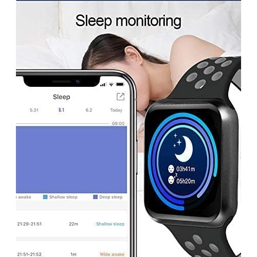 Smart Watch with Blood Pressure, Blood Oxygen Monitor, Fitness Tracker with H...