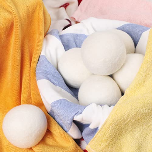 Wool Dryer Balls XL Size, Reusable Natural Fabric Softener for Laundry, 100% ...